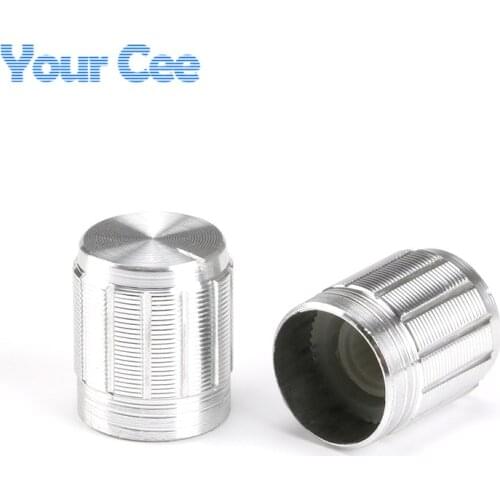 10 pcs Mini Potentiometer Knobs Cap Aluminum Alloy Silver 15*16.5mm For Potentiometer