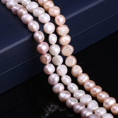 100% Natural Freeform Freshwater Cultured Pearls Beads DIY Beads for Jewelry Making DIY Strand 15 Inches Size 9mm-10mm