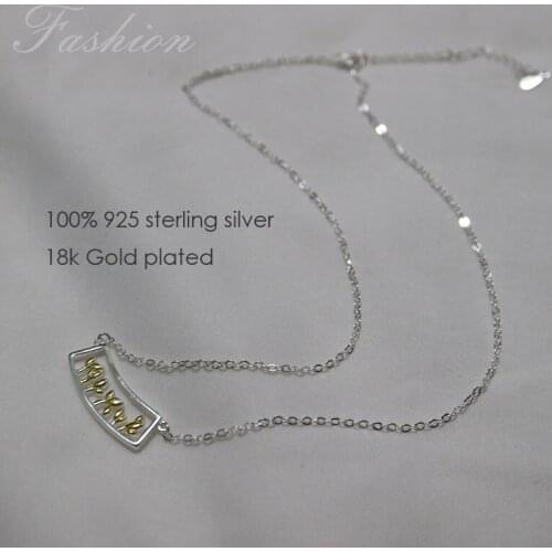 100% S925 sterling silver leaves necklace Korean simple leaf clavicle chain female cute sterling silver jewelry