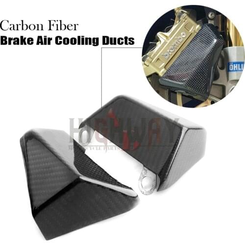 108mm Carbon Fiber Radial Front Brake Caliper Pads Cooling Air Duct Channel System For Honda CBR600RR CBR 600 RR 2009-2019