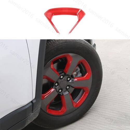 20x Red ABS Fit For Jeep Compass 2017 Car Wheel Round Decorator Frame Cover Trim