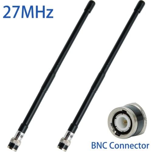 2pcs 27MHz BNC Connector Antenna CB Radio Antenna 25cm High Gain for Cobra Midland Uniden Anyton Handheld Portable Radio