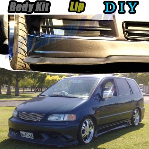 Car Bumper Lip Front Spoiler Skirt Deflector For HONDA For Odyssey Lagreat RA RB RC Tune Car Modified Body Kit VIP Hella Flush