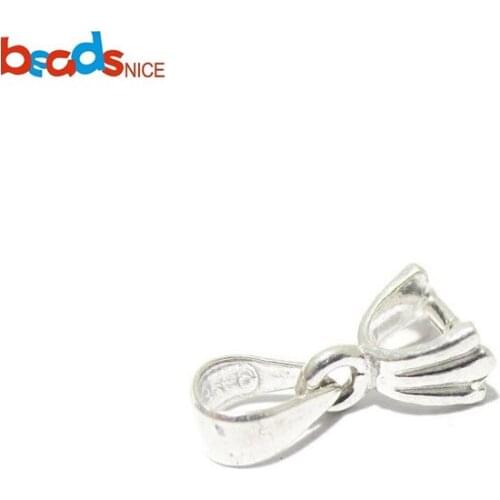 Beadsnice Pinch Bails 925 Sterling Silver Pendant Clip Bails for DIY Jewelry Making Jewelry Findings Wholesale ID26874