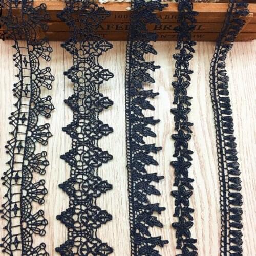 Arts Crafts black 1.8-4cm Lace Ribbon DIY Sew Apparel Handmade Trims Wedding birthday party Scrapbook necklace Decoration Wh