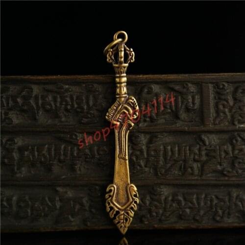 Pure brass, handcrafted, Manjusri Sword Diamond Pestle ornaments, exquisite handicraft collection