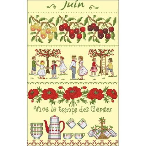 Ladies' happiness patterns Counted Cross Stitch 11CT 14CT DIY Chinese Cross Stitch Kits Embroidery Needlework Sets