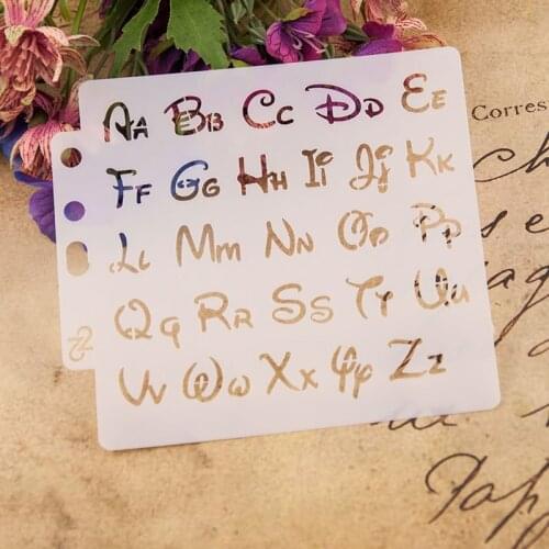 DIY Alphabet Letter Stencils Template Painting Scrapbooking Embossing Stamping Album Card 5.51x5.12 Inch