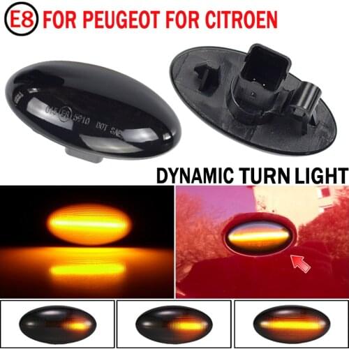 2 pieces For Peugeot Partner 407 307 Toyota Aygo Fiat Scudo Dynamic Led Turn Signal Side Marker Lights Sequential Blinker Lamp
