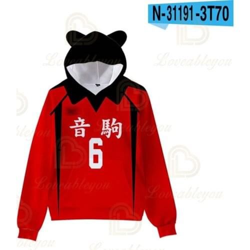 Personality Harajuku Hooded Sweatshirt Girls Haikyuu!! Fashion 3D Adult Kids Pullovers Casual Hoodies Sweatshirts High Quality