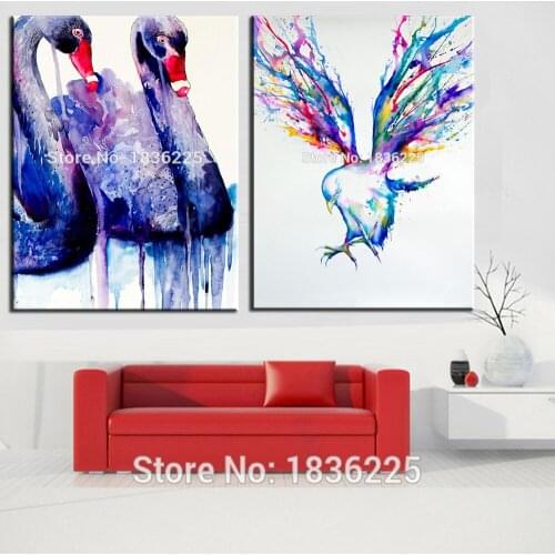 Art Purple Swan Painting Antique Oil Painting Art For Sale Oil Paintings In Discount Prices Birds Painting For Wall Decor