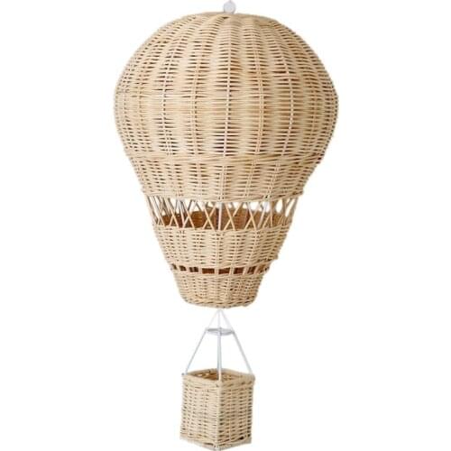 Hot Hand-Woven Rattan Hot Air Balloon Childrens Room Wall Decoration Bohemian Nursery Decoration Photo Props