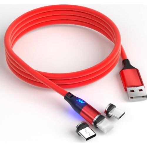 3A Magnetic Liquid Silicone Charge Cable Fast Charging USB Type C Cable Mobile Phone Cord Wire With Data Transmission For Xiaomi