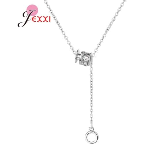 Trendy Fashion 925 Sterling Silver Waist Necklace Good Quality Shiny Cubic Zirconia Pendant Necklace Chain For Mom/Wife