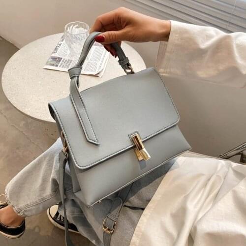 Fashion Popular High Quality Pu Leather Shoulder Bags for Women 2021 Simple Travel Waterproof Casual Ladies Crossbody Bag