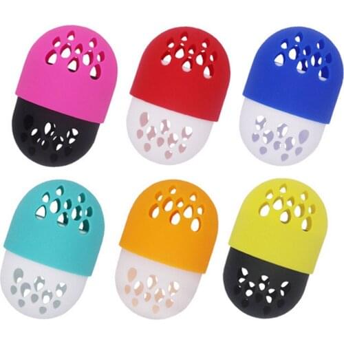 Soft Silicone Powder Puff Drying Holder Egg Stand Beauty Pad Makeup Sponge Display Rack Cosmetic Blender Sponge Case Puff Holder