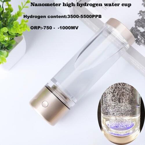 Nano Hydrogen Rich Water Generator Machine Super Antioxidants Alkaline Ionizer Bottle Healthy Portable Mini Pure H2 Ventilator