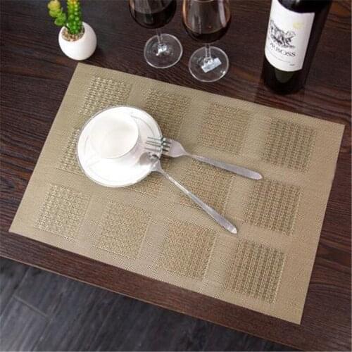 Non-Slip Placemats For Kitchen Table PVC Individuales Mat Napkins Table Decor Pads Bowl Restaurant Coasters Napkins On The Table