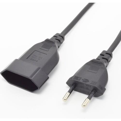 New European EU 2 Prong VDE Male to Female Power Extension Cord Cable for PC Computer PDU UPS 0.5M/1M/2M/3M/4M/5M