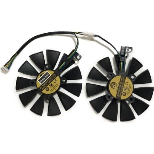 2pcs/set PLD09210S12HH EX-GTX1070 EX-GTX1060 GPU Video Cooler Fan For ASUS GeForce GTX 1070/1060 DUAL Graphics Card Cooling