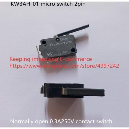 Original new 100% KW3AH-01 micro switch 2pin normally open 0.3A250V contact switch