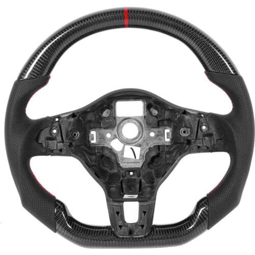 Carbon Fiber Steering Wheel Nappa Perforated Leather Direct Fit for Volkswagen Golf MK6/GTD 2009-2013 New