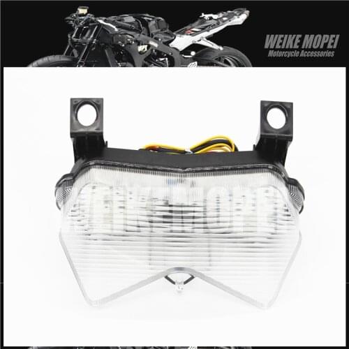Clear LED Rear light Tail Lamp Taillight Turn Signal Lights Fit For Kawasaki ZX6R 03 04 ZX-6RR ZX6R ZX636 ZX600 2003 2004