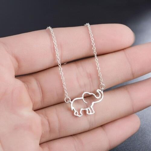 American Elephant Necklace Cute Tiny Animal Pendant Necklaces For Women Girl Jewelry