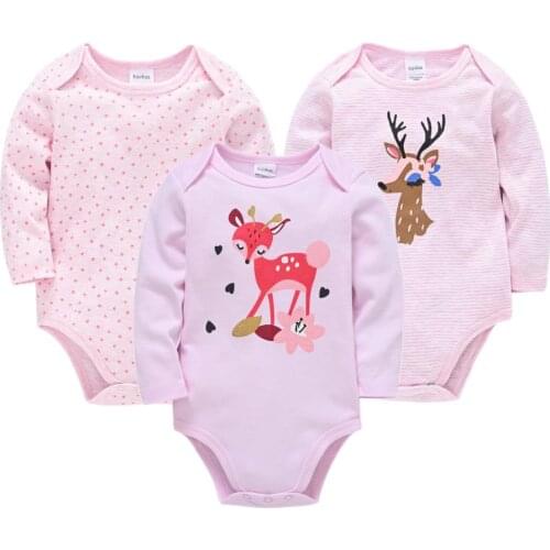 Roupa de bebe Romper Baby Girl Clothes Outfit Cartoon Cotton 3PCS Long Sleeve Newborn Toddler Boy Romper Autumn Baby Clothing
