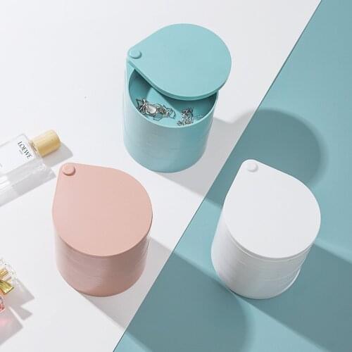 Fashion Multi-layer Rotating Jewelry Storage Box Necklace Earring Ring Rotatable Jewelry Accessory Tray With Lid Birthday Gift