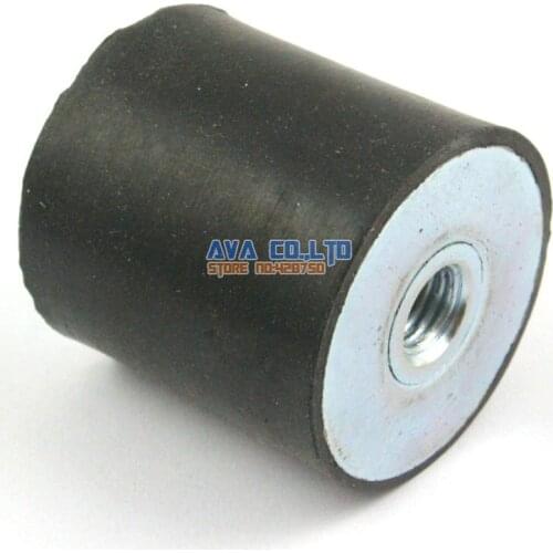 2 Pieces 40*40mm M10 Female - Female Rubber Anti Vibration Mount Bobbin Isolator