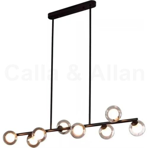 Modern and simple bar counter dining room table lighting creative personality magic bean long dining room chandelier