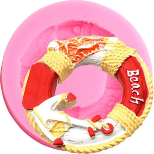 Lifebuoy Silicone Molds Handmade Soap Fondant Mold Baby Birthday Cake Decorating Tools Candy Clay Chocolate Gumpaste Moulds