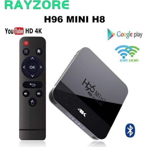 H96 Mini H8 Android 9.0 2G 16G Smart TV Box RK3228A 2.4G/5G Dual WIFI BT4.0 4K HD Set Top Box Google Youtube Smart Media Player