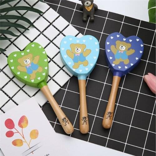 Intelligence Grasping Games Bell Rattle 1pc Wood Baby Rattles Toy Funny Educational Mobiles Toys Birthday Gifts For Kids