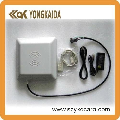YongKaiDa RFID reader Long Range UHF Reader Reading Range 5m 12v rs232 long distance reader + 20pcs H3 + em4100 dual card