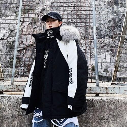 Winter 2020 overalls mens trend Hip hop padded jacket M-5XL