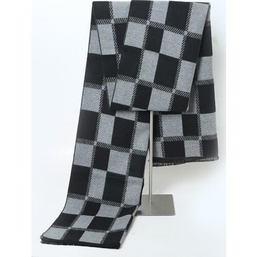 2020 winter scarf cashmere mesh woven scarf fringed striped plaid plaid design fashion business mens warm scarf shawl shawl