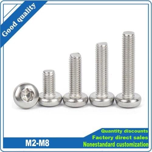 10/50pcs GB2673 Six-Lobe Torx Flat Countersunk Head Screw M2 M2.5 M3 M4 M5 M6 304 A2-70 stainless steel Six Lobe Bolt 3-30mm