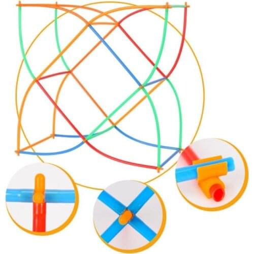 100Pcs Colorful Plastic Straw Assembled Building Blocks Children Educational Toy