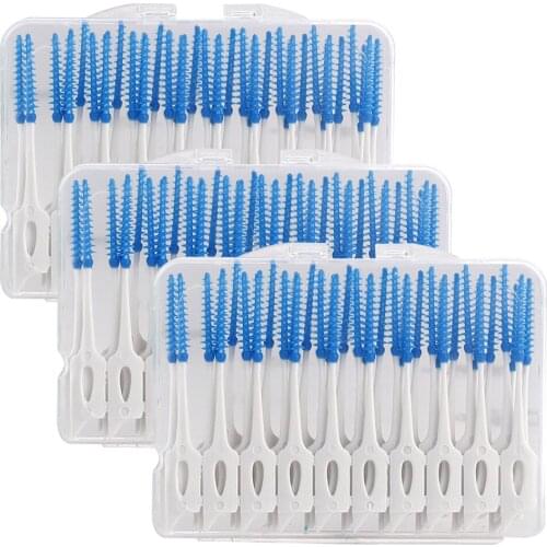 120pcs Interdental Teeth Stick Brush Oral Clean Care Picks Dental Toothpicks Replacement Head Brush Tools Interdental Brush