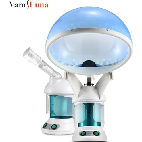 2 in 1 Facial Spray Steamer With Extendable Arm Table Top Mini Spa Face Design 360 Degrees Rotatable Spray Head Moisturizer