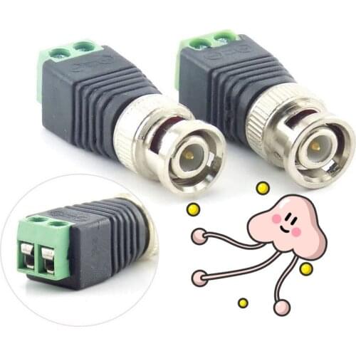 30pcs/lot CCTV Surveillance BNC Accessories DC Power Plug BNC Connector DC Male Elbow Adapter For CCTV IP Camera Power Supply