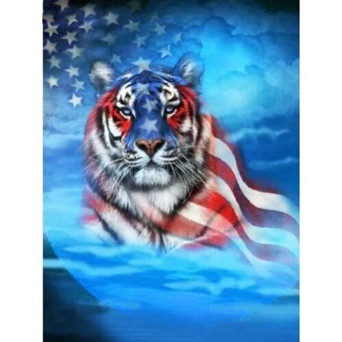 5D Diamond Embroidery Animal Mosaic Diamond Painting Cross Stitch Tiger Full Round Rhinestone Beadwork Craft Kit Home Decoration