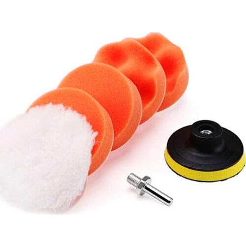 7PCS 7in Car Foam Polishing Pads Kit Drill Buffing Sponge Pads for Car Buffing Polishing Sanding Waxing