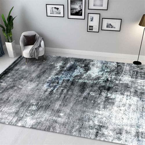 Abstract Gray Vintage Rugs Living Room Luxury Modern Simple Area Rug Bedroom Sofa Table Rug Washable Anti-slip Floor Carpet