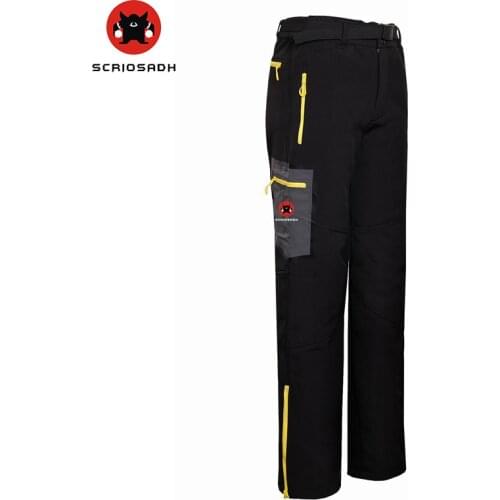 2019 New Male Outdoor Soft shell Trousers Waterproof Windproof Fleece Hiking Pants Mountain climbing Cycling Soft shell Pants