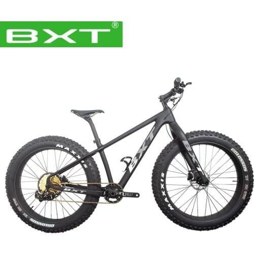 BXT Carbonal bike frame26er Snow Bike 1*12S Carbon Complete Bike 16/18inch Carbon Fiber Fat Bike Frame and Fork 26erx4.8