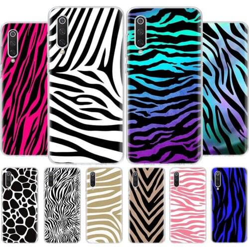 Zebra Print Clip Art Phone Case For Xiaomi MI 8 9 10 5X 6X A1 A2 A3 CC9E 9T NOTE10 Pro Lite Cover Coque soft Silicone TPU