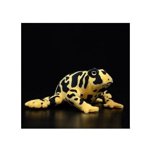 Lovely yellow belt poison dart frog doll doll simulation poison dart frog plush toys simulation animal model